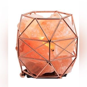 Geometric Himalayan salt lamp. New in the box